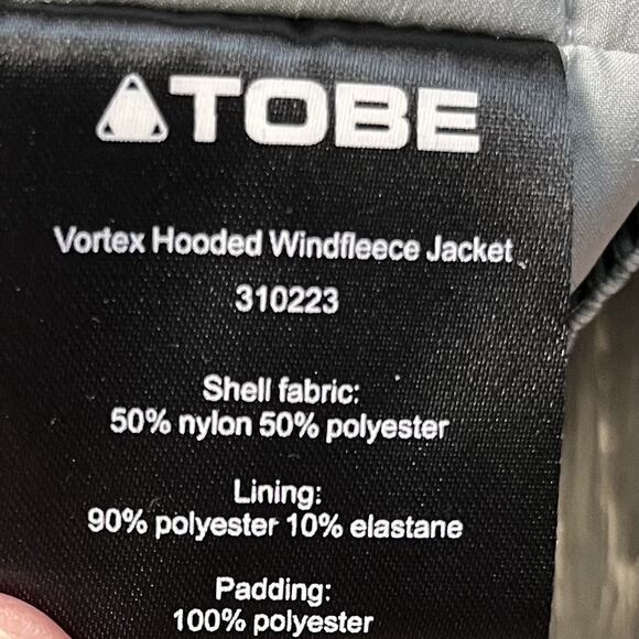Men’s Tobe Vortex Windfleece Quilted Puffer Hooded Jacket Medium Gray NTW Gorp - Picture 8 of 9
